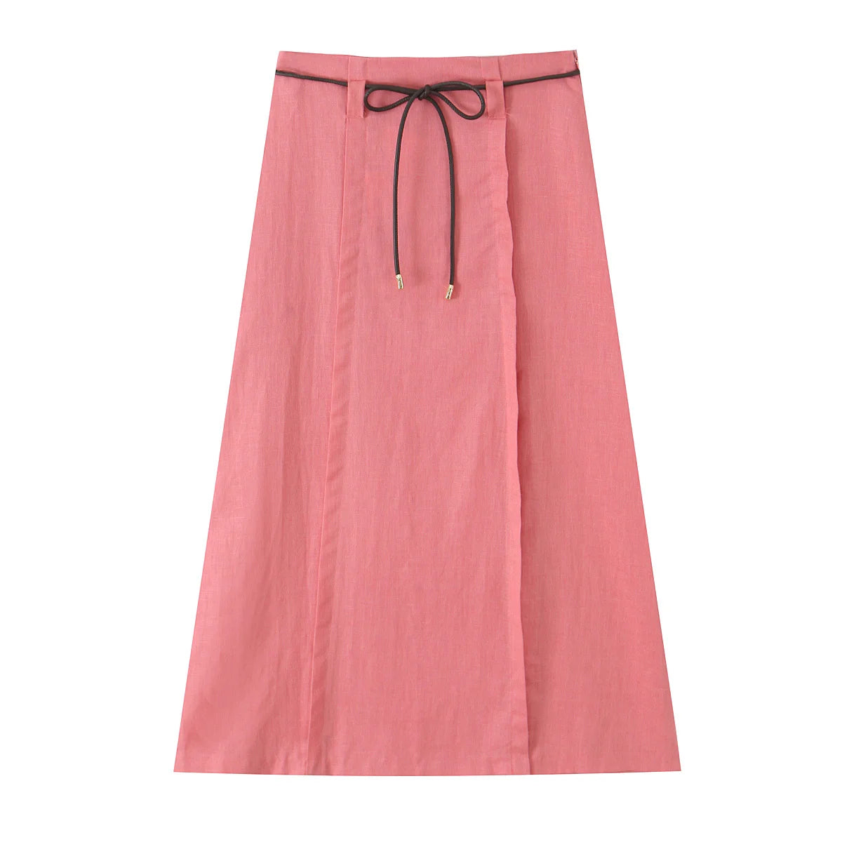HH Women Skirts Set Hanging Neck Collar Backless Single-breasted Short Tops+A-Line High Waist Lace-up Skirt Women Suits