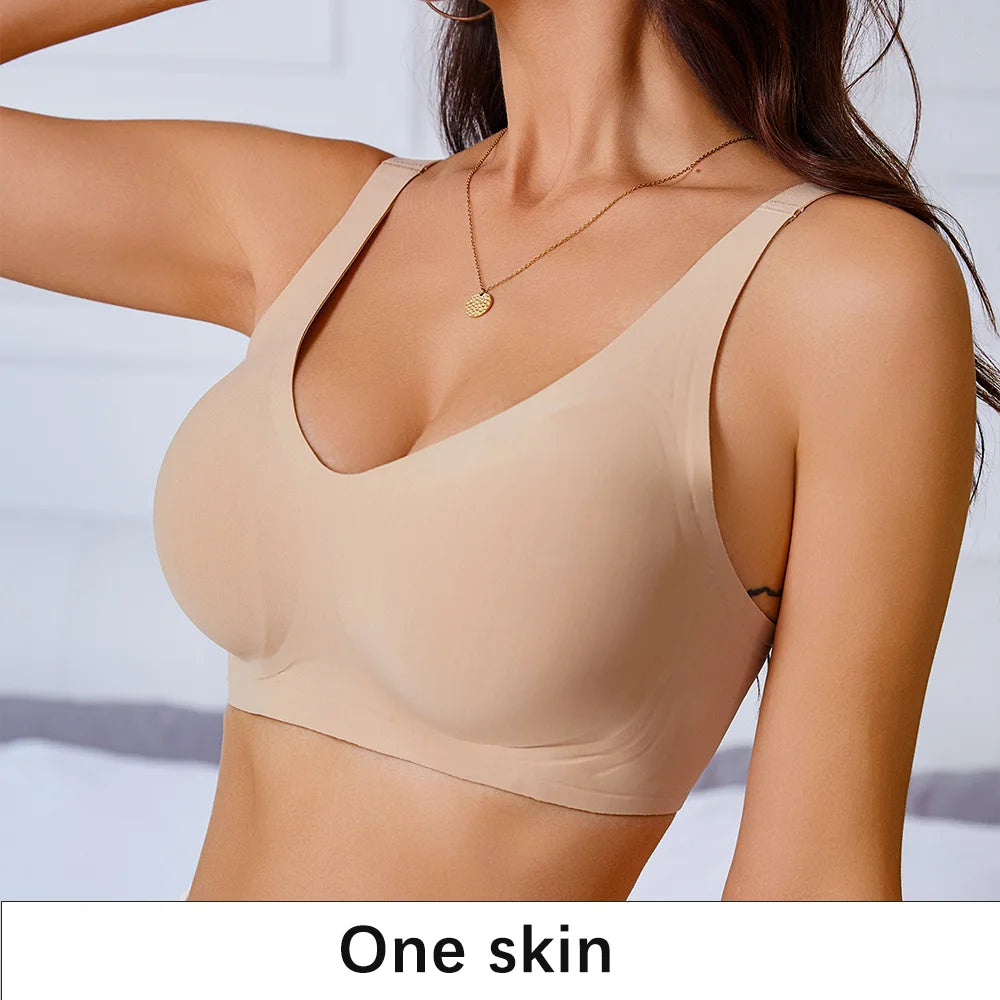 Women Underwire Bra Wide Adjuestable Strap Solid Color Plus Size Bras for Women Thin Removable Pads Underwear Sexy Black Bra