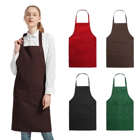 Comfortable Thin Kitchen Aprons for Woman Men Chef Work Apron for Grill Restaurant Bar Shop Cafes Beauty Nails Studios Uniform