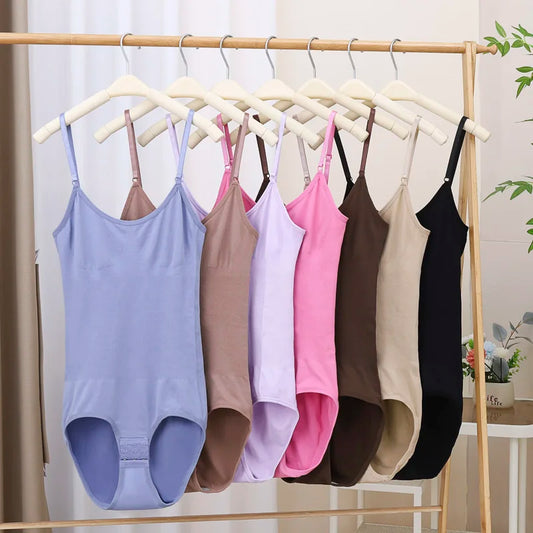 Women Full Body High Elastic Bodysuit Shapewear Seamless Smoothing Tummy Control Waist Trainer Underwear Thong Shaper