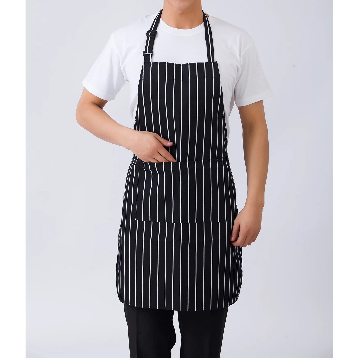 Kitchen Cooking Apron Adjustable Adult Apron Striped Chef Apron  Kitchen Cook Aprons Restaurant Bar Shop Cafes Aprons