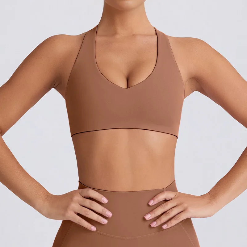 Top Women Bra Sexy Top Woman Cross Strap Breathable Underwear Women Fitness Yoga Sports Bra For Women Gym Push Up Workout Bra