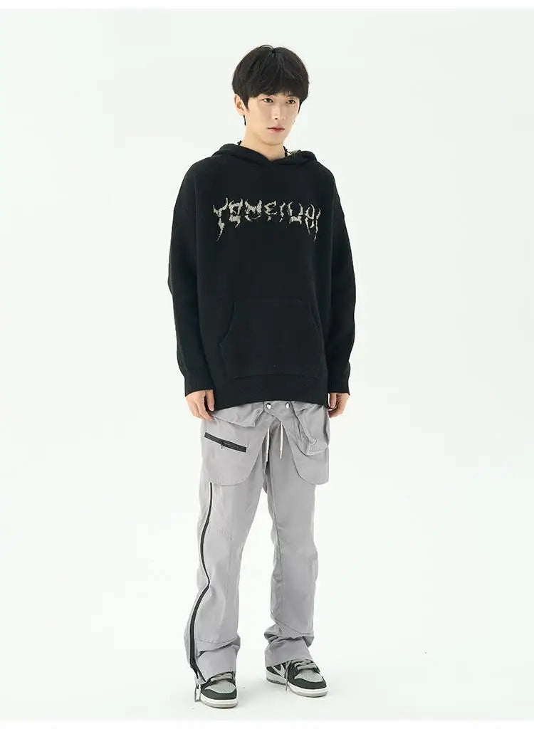 Slouchy hooded sweaters for men in winter American knitwear sweater port vibe small crowd high street lovers sweater trend top