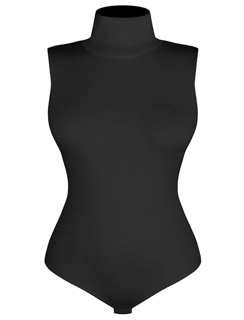 Bodysuit for Women Tummy Control New Tops Body Shaper Compression Butt Lifting Shapewear High Collar Sleeveless Bodysuits