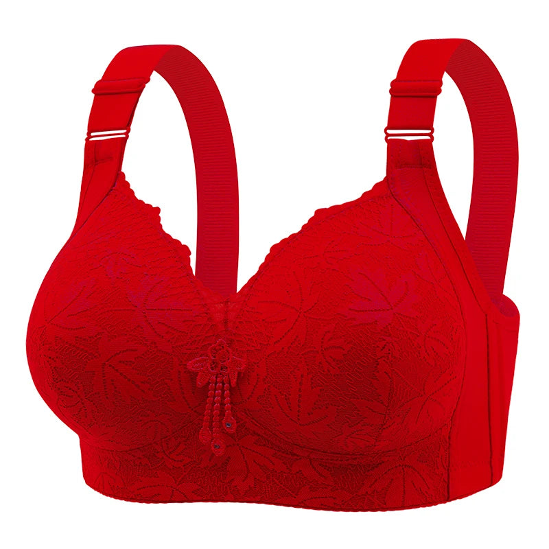New Lace Printed Comfortable Oversized Maternity Breastfeeding Underwear With Adjustable Seamless Breathable Sexy Women's Bra
