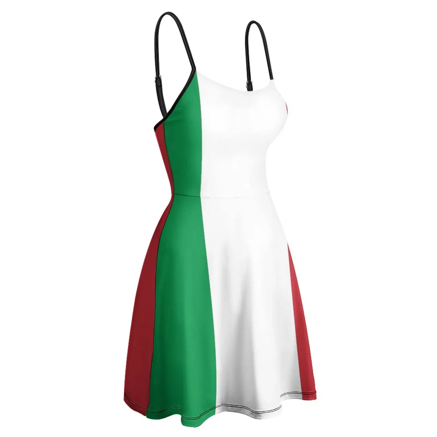 Exotic  Woman's Gown The Dress ITALY. ITALIAN. Italian Flag. FULL COVER  Flag Women's Sling Dress Unique  Clubs Funny Vintage