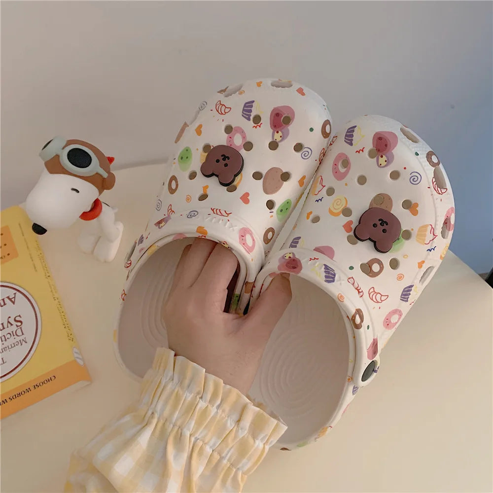 Slippers Casual Summer Women's Shoes Cover Toe Platform Shale Female Beach Slides Luxury Flat Sabot Fashion House Slippers Platf