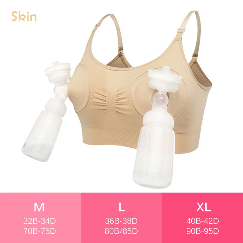 Maternity Bra for Breast Pump Special Nursing Bra Hands Pregnancy Clothes Breastfeeding Pumping Bra Can Wear All Day New