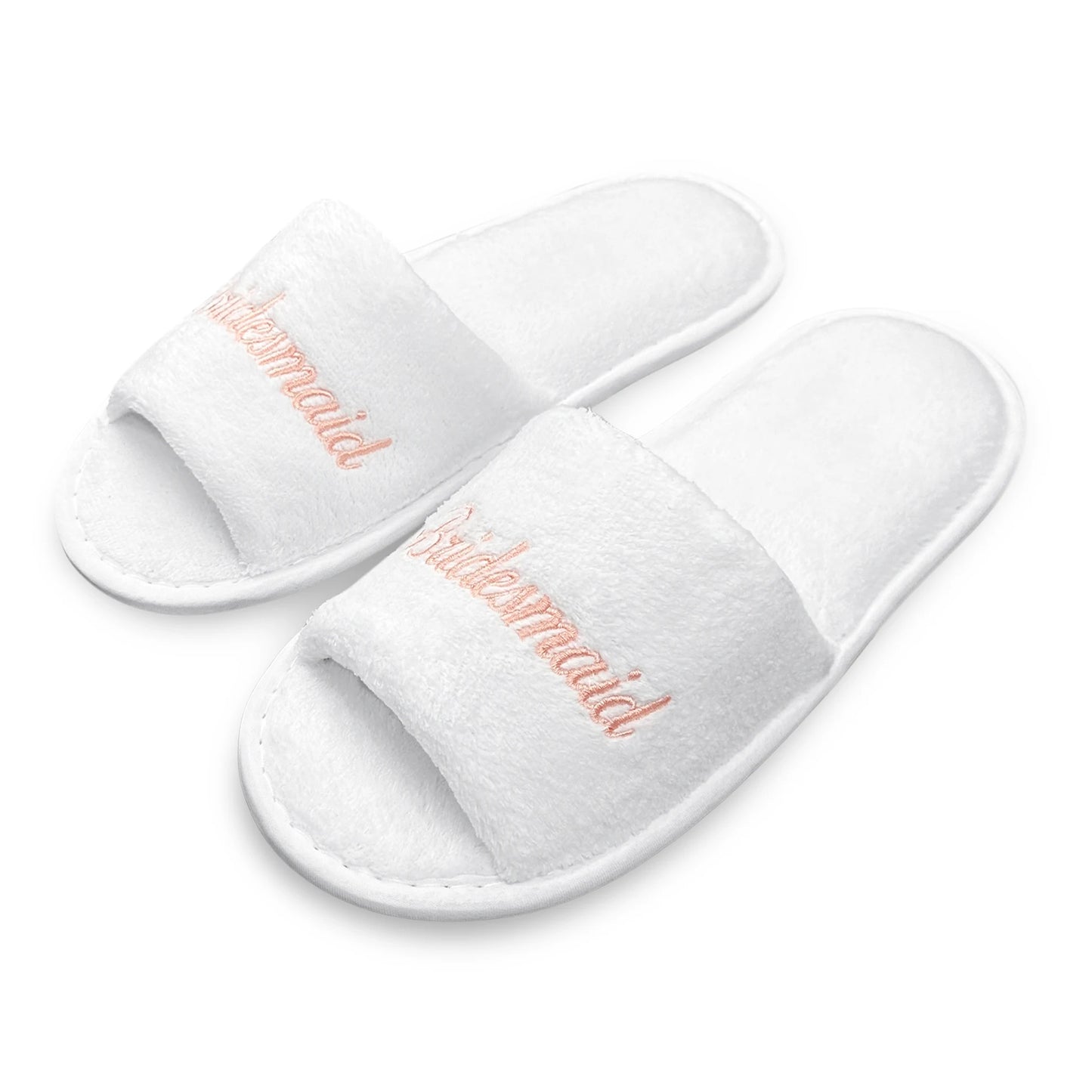Bridal Party Slippers Set, With Embroidery, Lightweight Cozy Soft Sole Flats, for Brides, Bridesmaids, Guests & Bachelorettes