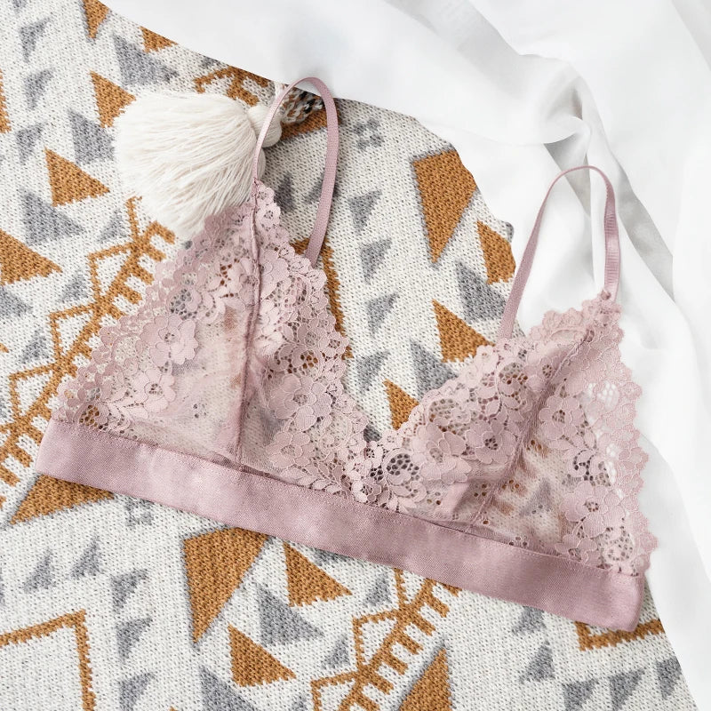 Sexy Bra For Woman Lace Thin Underwear Female Unlined Transparent Bras For Women Lace Sexy Lingerie Bralette