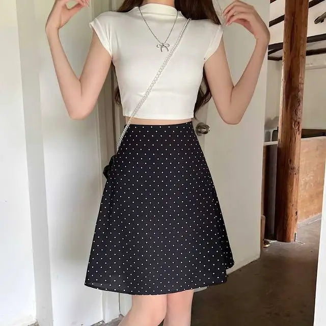 Skirts For Women High Waist Midi Woman Skirt Red Chic And Elegant Summer 2025 Streetwear Trend Stylish Modest Y2k Vintage Luxury