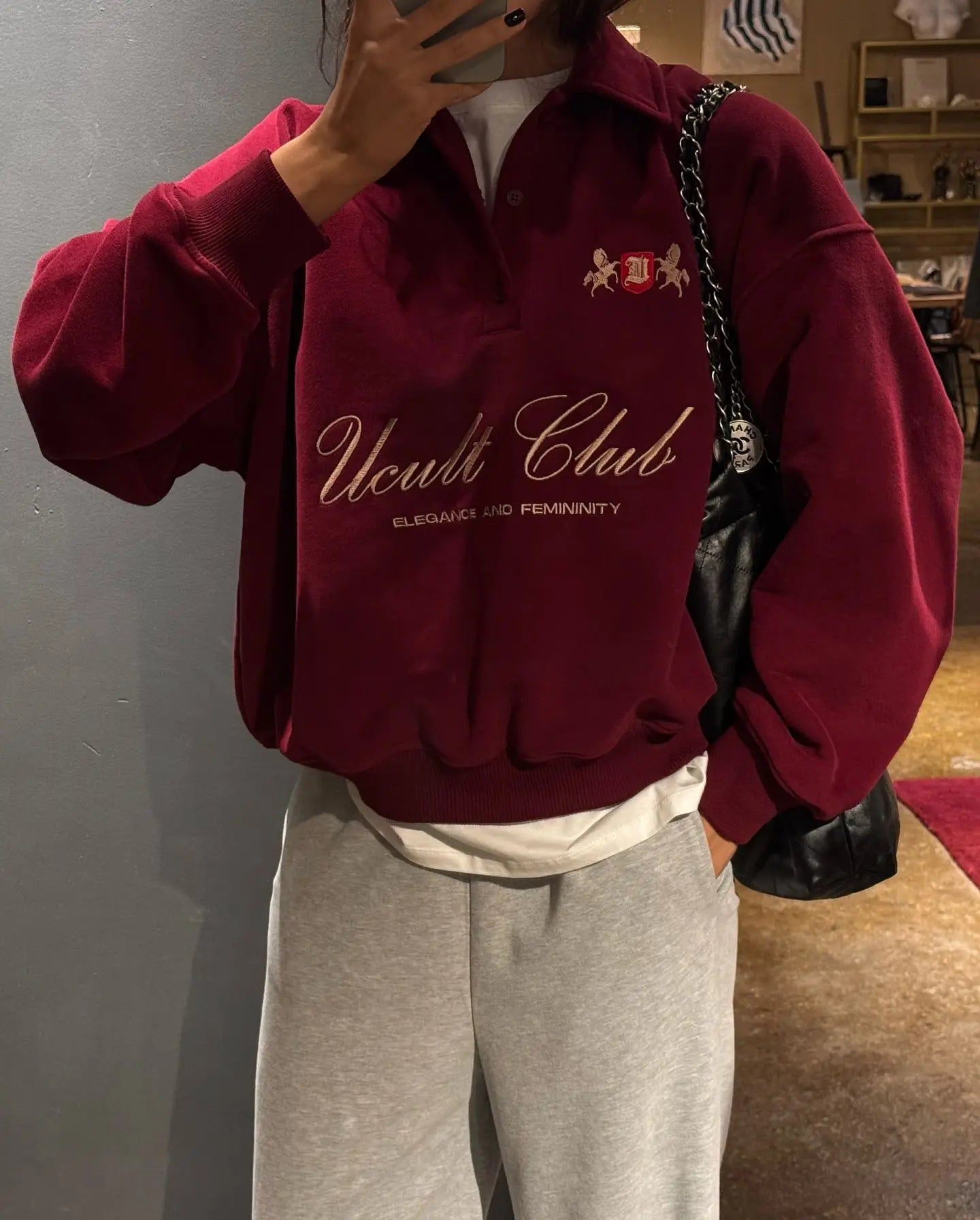 Women's Sweater Versatile Half Zip Sweatshirt 2025 Spring Autumn New  Letter Embroidery Lazy Loose Pullover Top