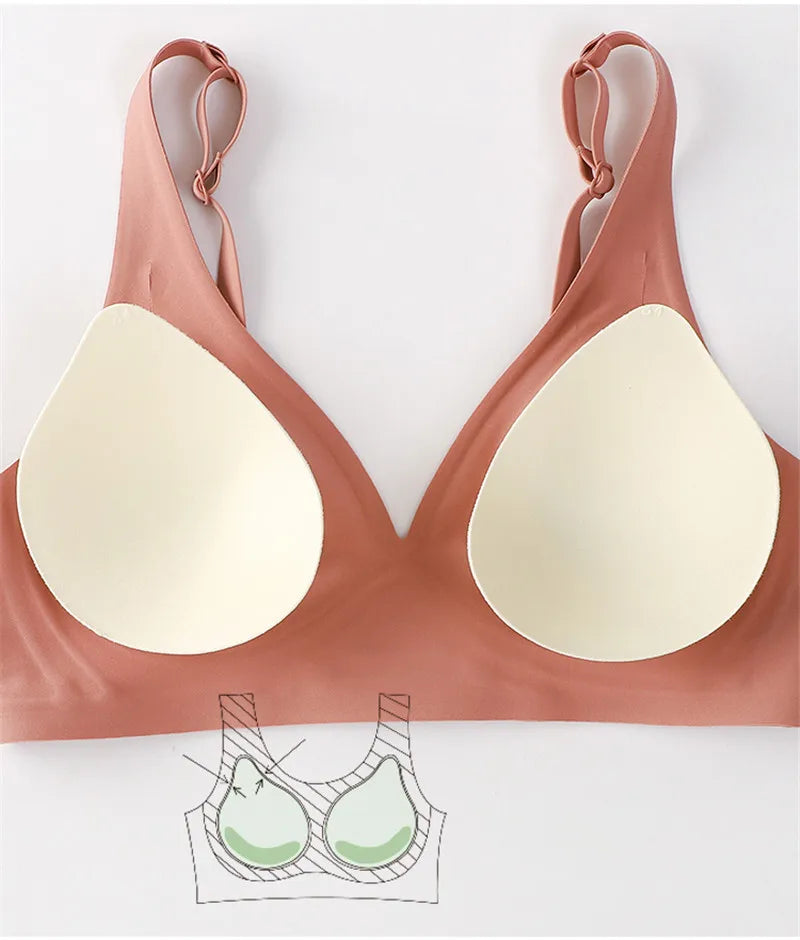 Sexy Bras For Women Seamless Women's Bra No Wire Push Up Brassiere Underwear Breathable Soft Thin Female Intimates  Lingerie