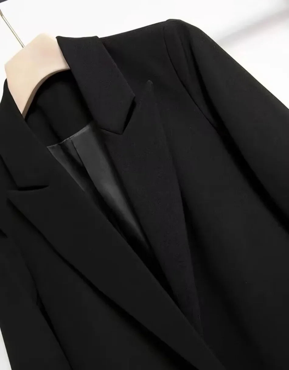 Blazer Woman 2024 Spring Autumn New Korean Fashion Long Sleeved Lace Up Blazers Coats Casual Loose Women's Office Blazer Tops