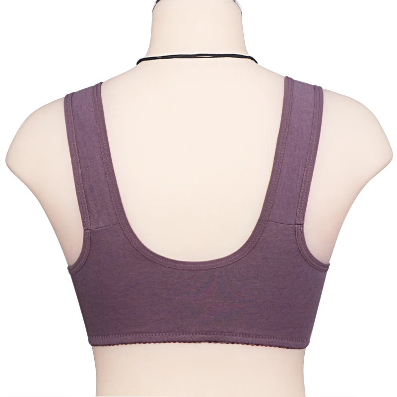 Bra For Women Wire Free Bra Cotton Underwear Front Closure Brassiere Women's Lingerie Large Bust 48 50 52 B C Cup