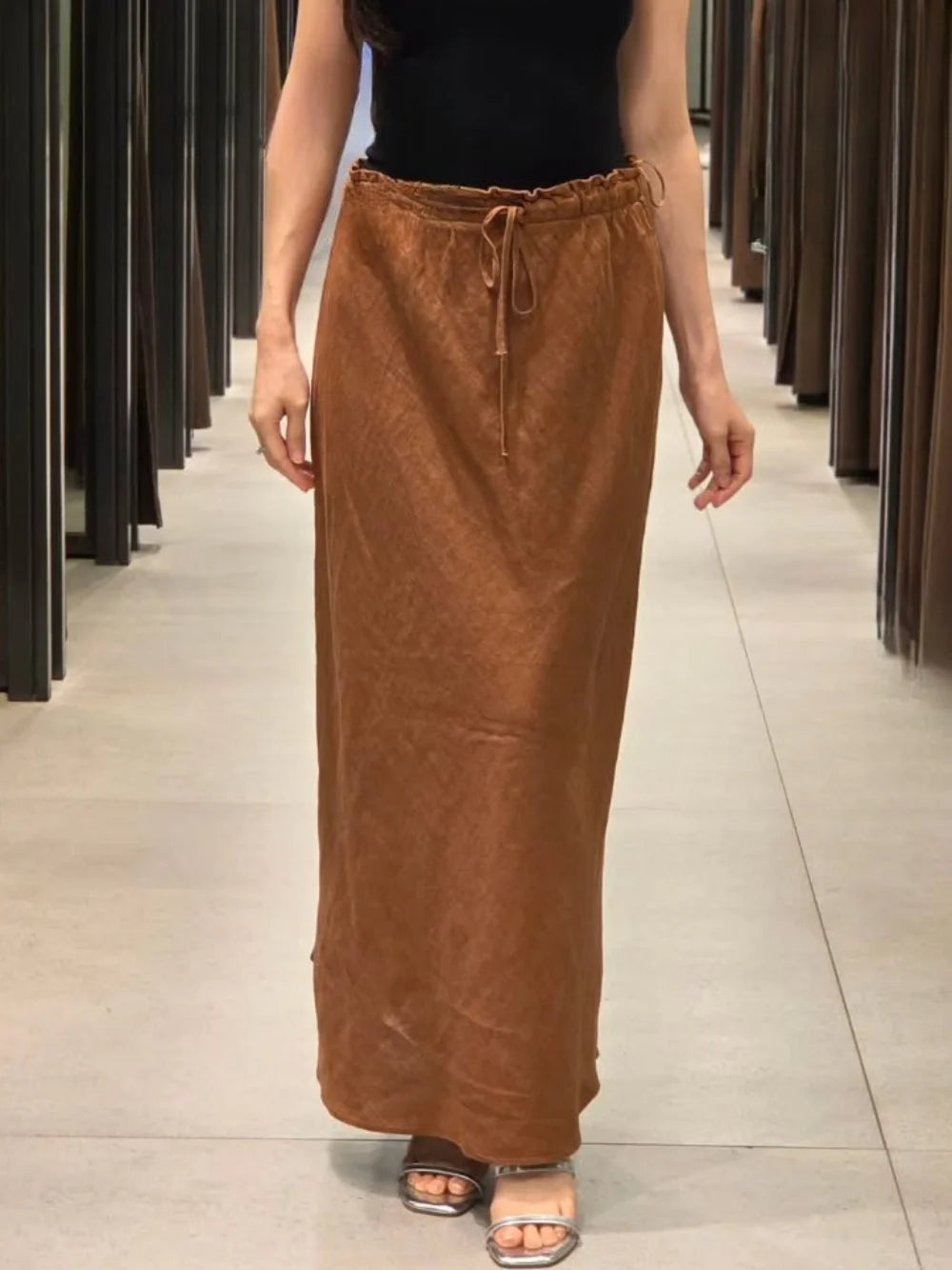 Skirts Summer Women's Wear 2025 New Fashion Straight Elegant High Waist Women's Skirts All-match Simple Holiday Skirts