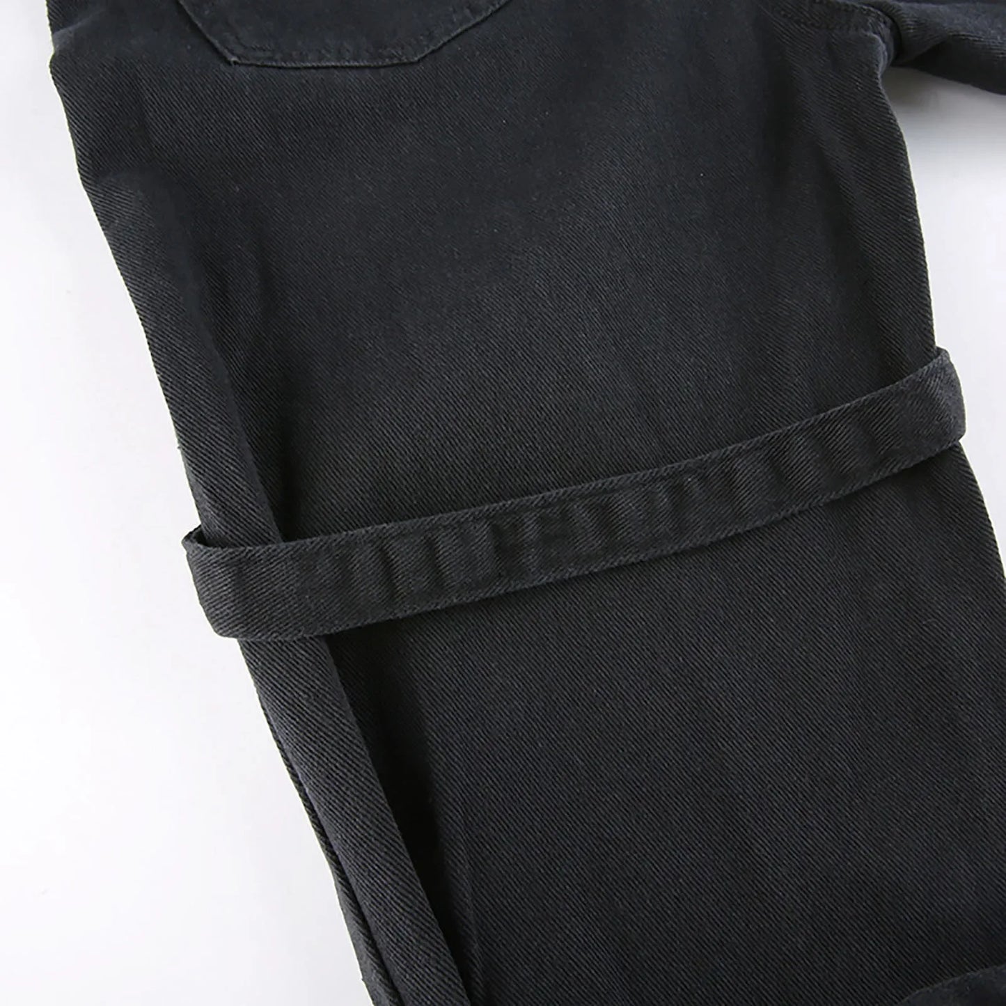 Women'S Trousers Low-Rise Gothic Jeans Street Washed Print Style Cool Loop Pants Retro Hip Hop Wide-Leg Pants Fashion