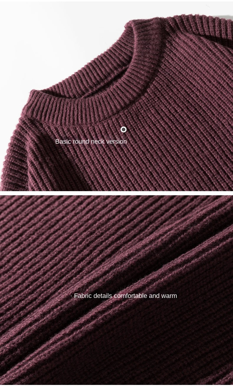2023 Autumn Winter New Sweater Women's Men's  Green Knitted pullover Basic Solid Color Loose Black White Sweater Coats Warm Tops