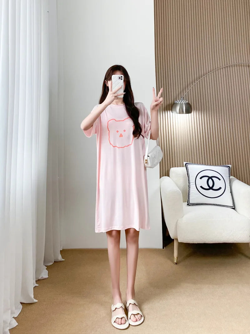 Nursing Dresses Pregnant Breastfeeding Dress For Women Summer Maternity Loose Casual Feeding Clothing