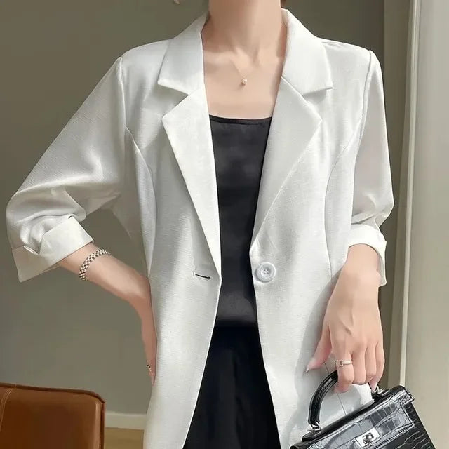 Women's Suit 2025 Spring Autumn High Quality Temperament Slim Ladies Outwear Design Sense Ladies Coat