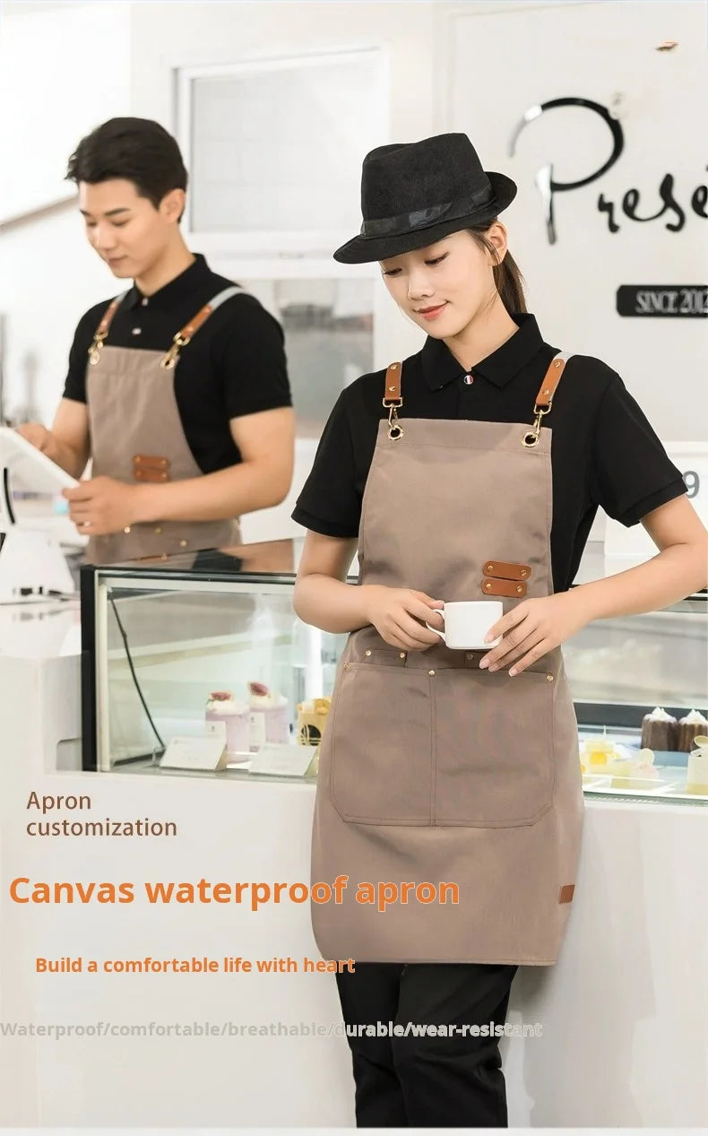 Apron For Kitchen Women Waiter Uniforms Cook's Clothes Man Food Service Philippines For Chef Fartuch Kuchenny Delantal Camarero