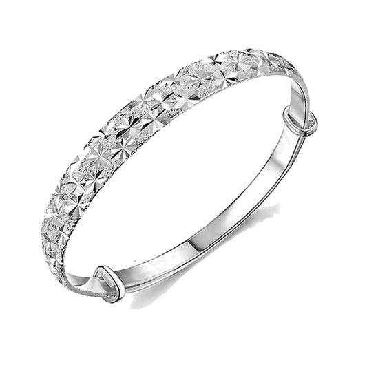 New Brand Women New Luxury Bangles Wedding Jewelry 925 Sterling Silver Flower Bracelets Bangles For Women Fashionable