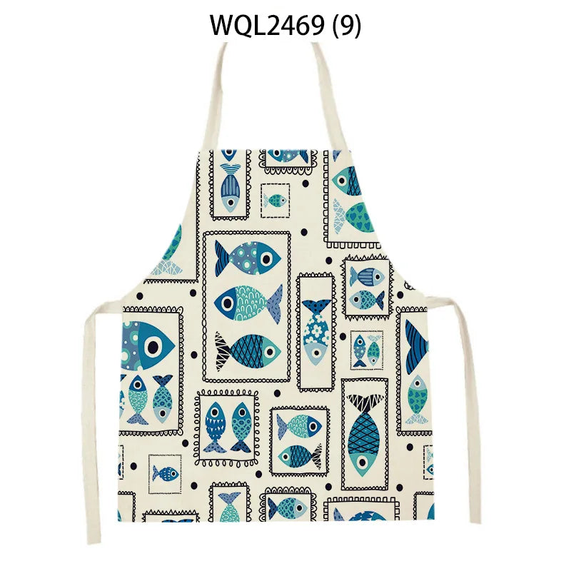 Kitchen Aprons for Women Linen Bibs Household Cleaning Apron Home Waterproof Chefs Cooking Baking Apron for Child