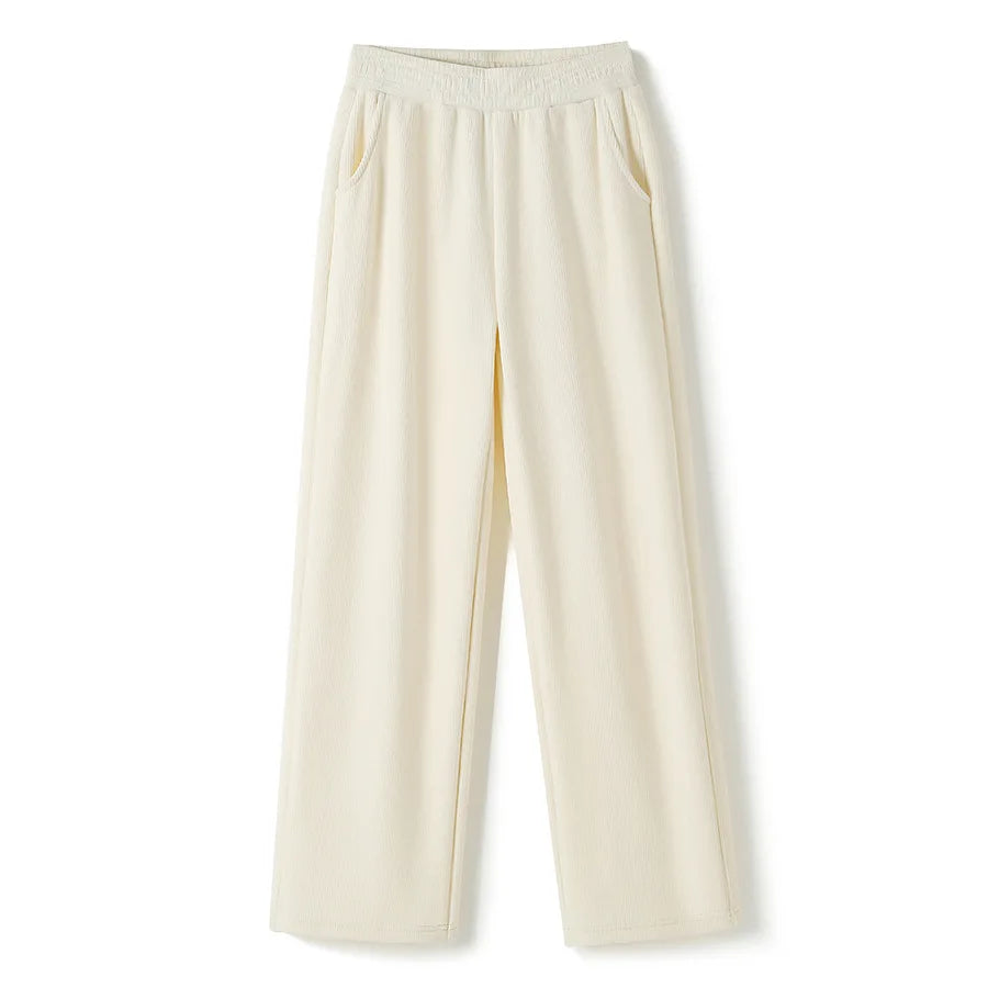 Wide-leg Trousers Women Autumn Winter 2025 New High Waist Draping Straight Tube Casual Versatility Floor Straight leg pants