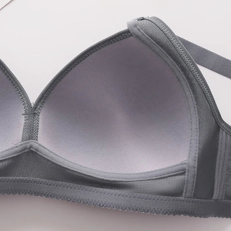 New Bra Women Comfortable Breathable Large Size Underwear 36-50 B C Cup Without Steel Ring Push up Brassiere Lady Lingerie