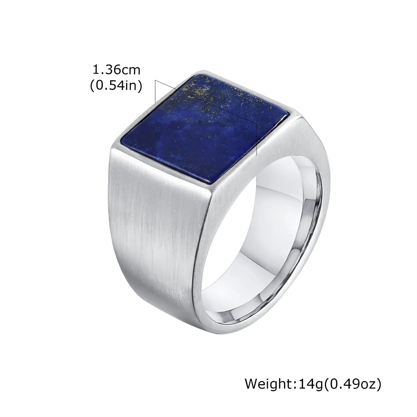 Punk Vintage Ethnic Rings for Men, Retro Viking Knot Rune Finger Band, Black Geometric Square Stone Signet Ring Jewelry
