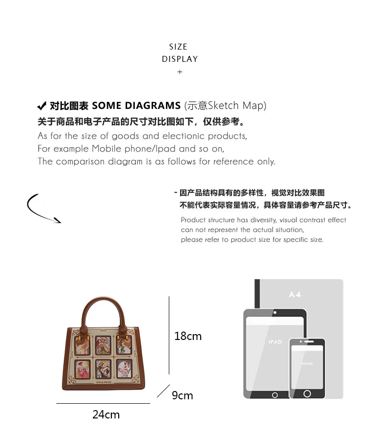 Women's handbag with high-end contrasting colors, carrying mother's bag 2024 new retro designer single shoulder crossbody bag