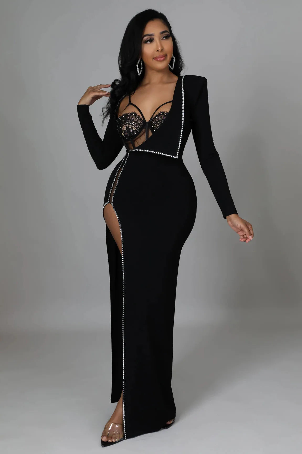 Women's Dress Suit Sexy Lace Two Piece Set Bodysuits With Skirt Elegant Solid V Neck Official Lady Sets New Outfit Party Dresses