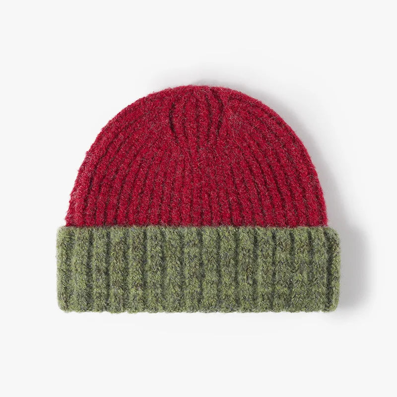 women hats autumn winter beanies knitting bicolor cute winter hats for women