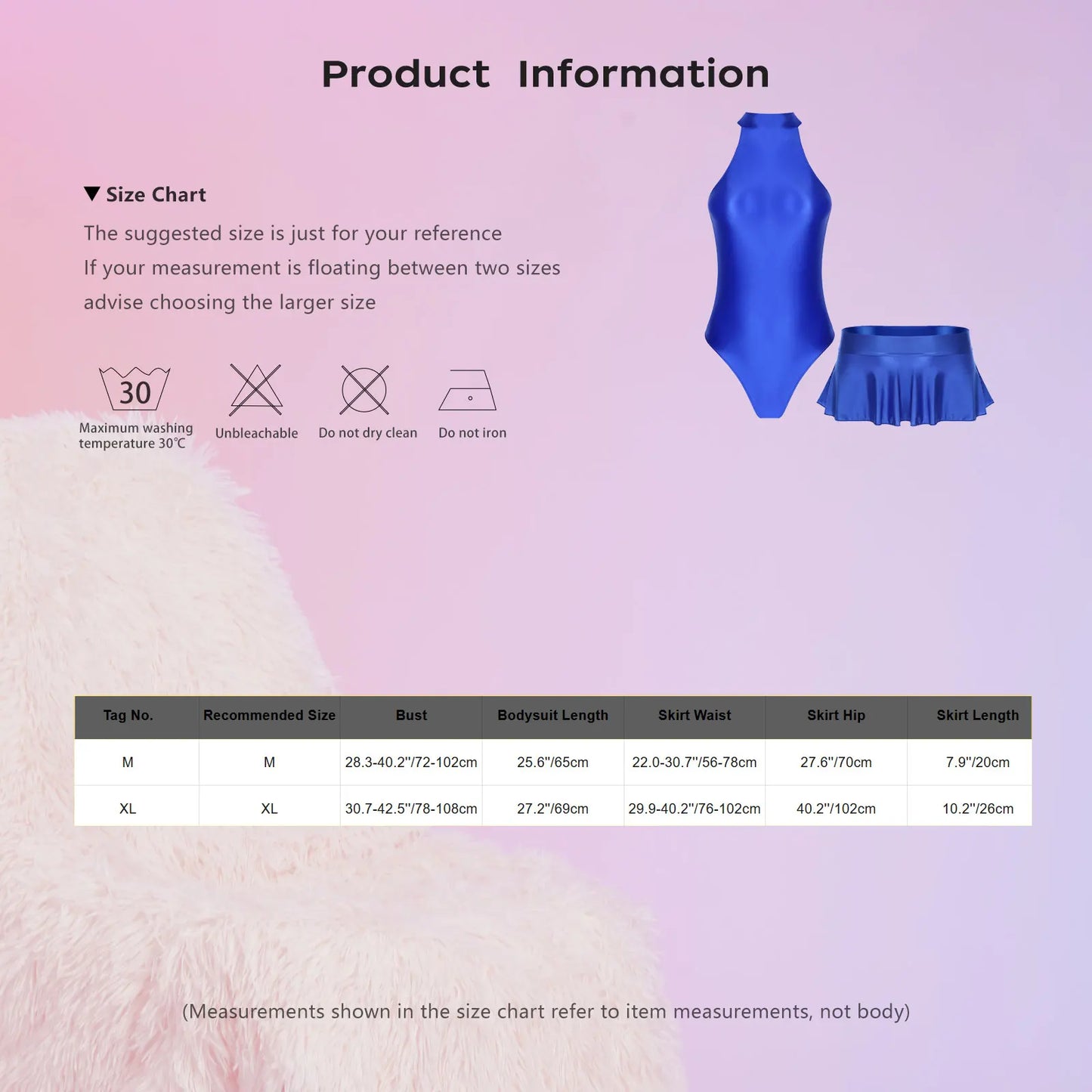 Women Glossy Bodysuit Swimsuit Set Elastic Sleeveless High Cut Leotard with Ruffled Mini Skirt Swimming Bathing Suit Swimwear