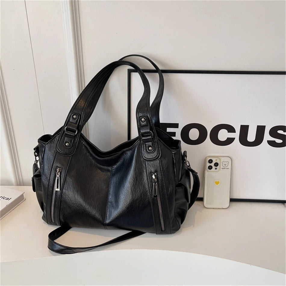 Female Handbag Large Capacity Shoulder Bags Big Stylsih Tote Bag Ladies Soft Leather Hobos Messenger Bags Women Shopper Bag Sac