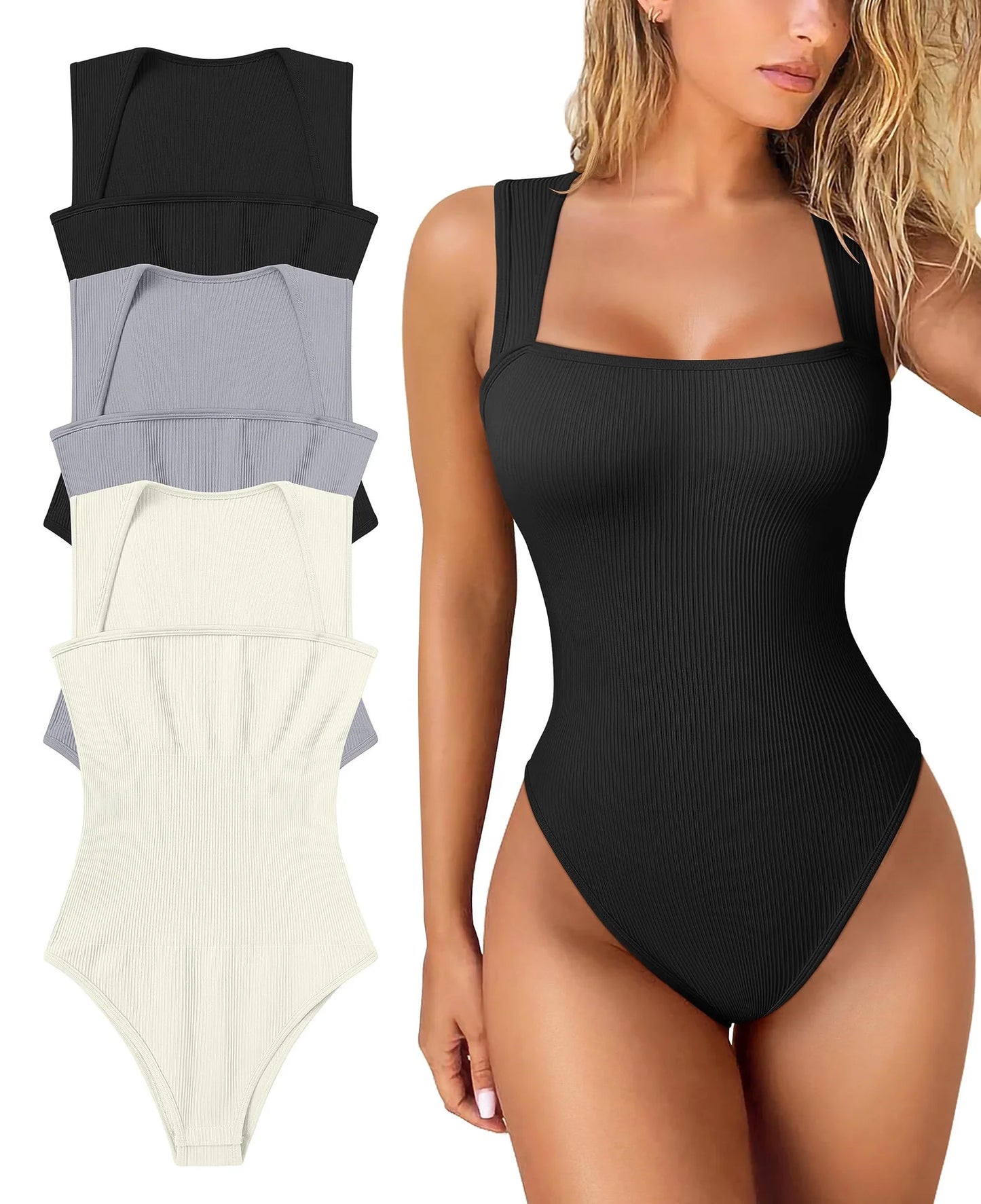 Women's Sexy Sleeveless Jumpsuit With Slimming High Elasticity Abdominal Compression Hip Lifting Slim Fit Jumpsuit Bodysuit
