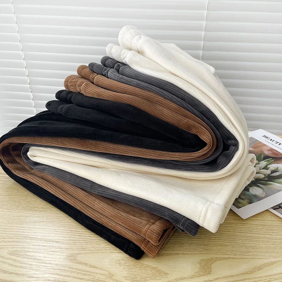 Wide-leg Trousers Women Autumn Winter 2025 New High Waist Draping Straight Tube Casual Versatility Floor Straight leg pants