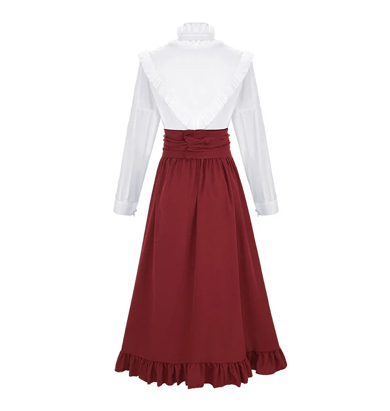 19th century Victorian women's dress classic two-piece Renaissance dress