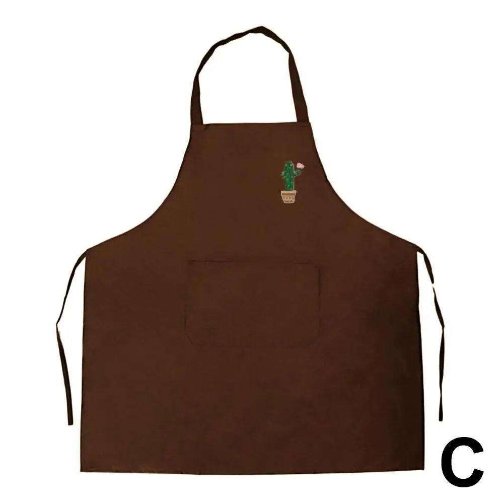 Kitchen Cooking Apron Unisex Household Solid Color Chef Waiter Barbecue Hairdresser Adult Pocket Apron Kitchen Supplies Tool