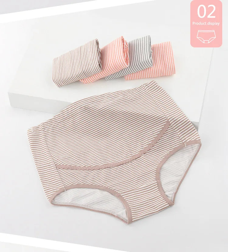 Maternity High Waisted Panties Maternity Cotton Underwear Pregnant Women Large Size Briefs Pregnant Women Mum Breathable Panties