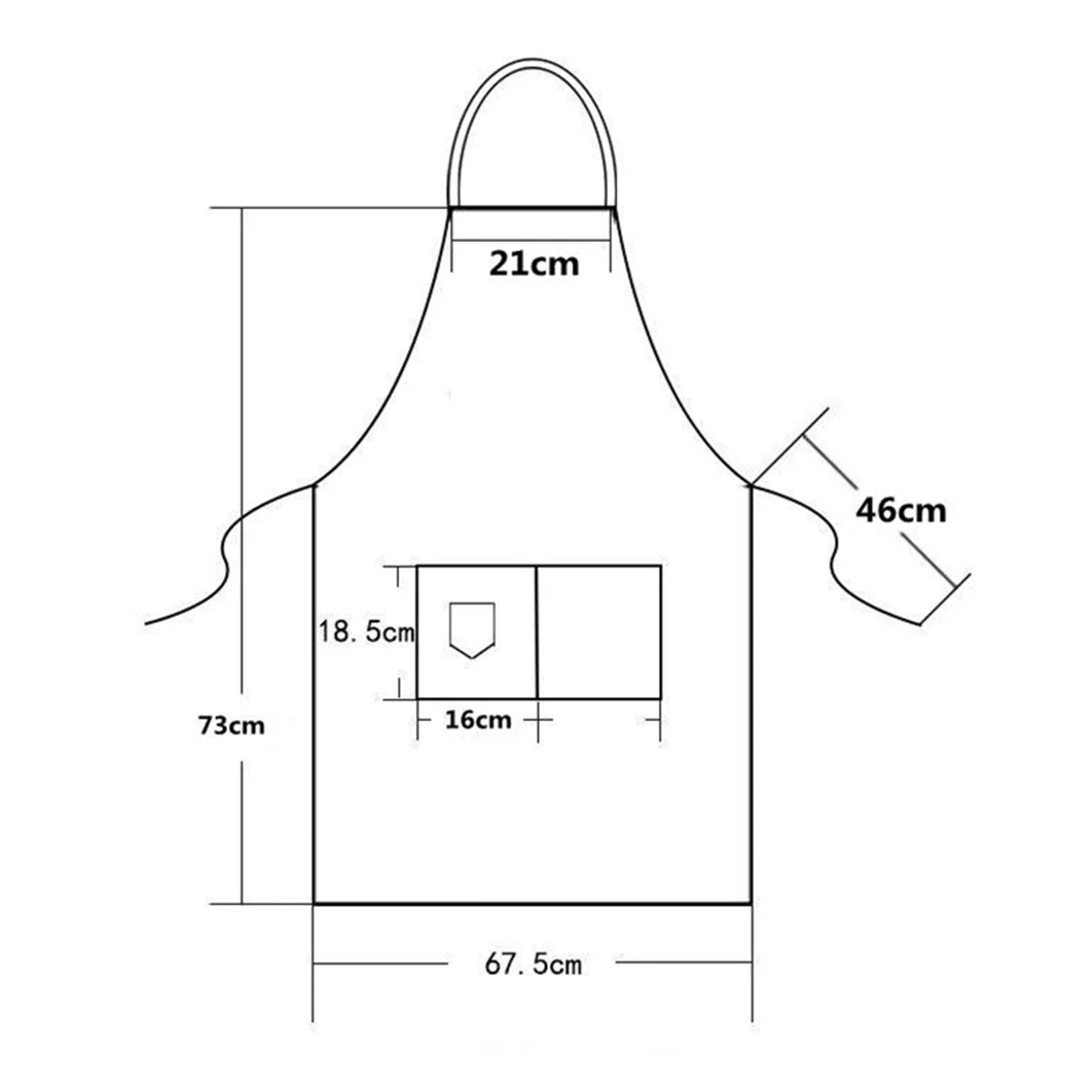 1PCS New Fashion Kitchen Aprons for Woman Men Chef Work Apron for Grill Restaurant Bar Shop Cafes Beauty Nails Studios Uniform