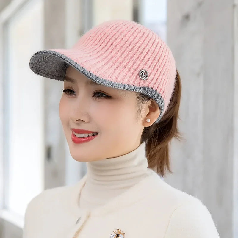 Hats for Women Autumn Winter Sports Empty Top Caps Female Knitted Warm Baseball Cap Fashion Running Golf Sun Hat