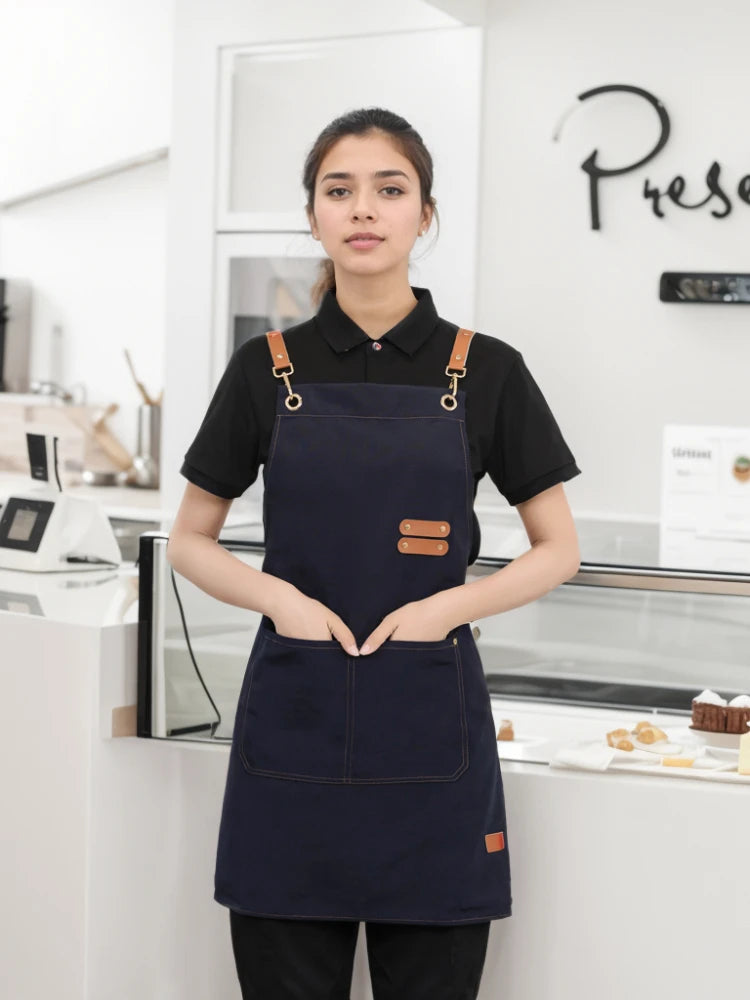 Apron For Kitchen Women Waiter Uniforms Cook's Clothes Man Food Service Philippines For Chef Fartuch Kuchenny Delantal Camarero