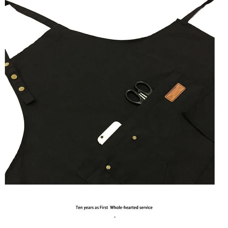 Kitchen Waterproof Aprons for Woman Men Chef Work Apron for Grill Cooking Restaurant Bar Shop Cafes Beauty Nails Studios Uniform