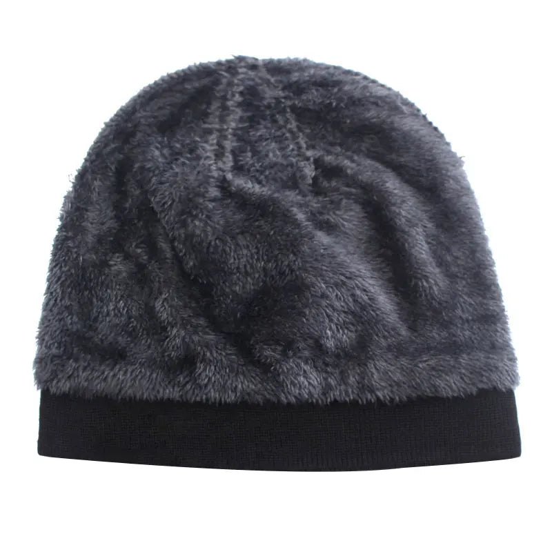 Knitted Hat Men Winter Hats For Women Beanie Hat Cap Fur Skullies Beanies шапка мужская Skull Gorro Bonnet Caps Man
