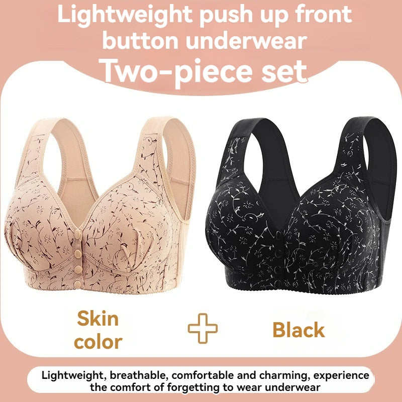 New Style Front-Buckled Mother's Bra For Women Large Size Thin Version No Steel Circle Vest-Style Bra Cover