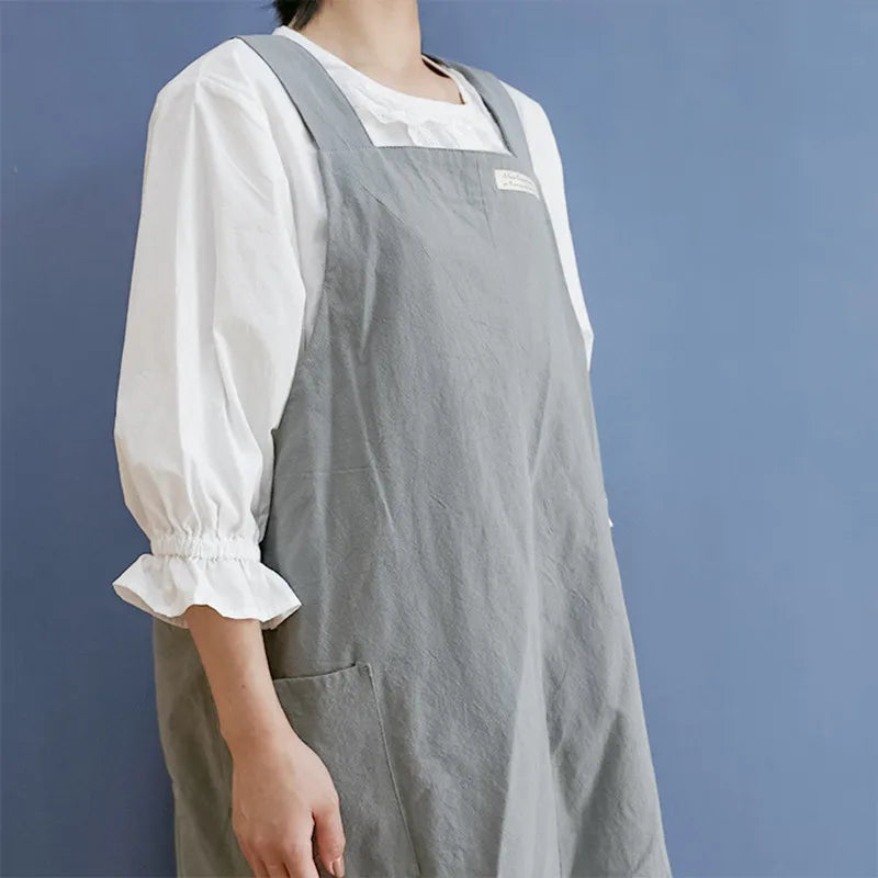 Waterproof Apron for Kitchen Chef, 100% Cotton, Gardening, Florist Baking, Coffee Shop, Ceramics Handwork, Restaurant Waiter