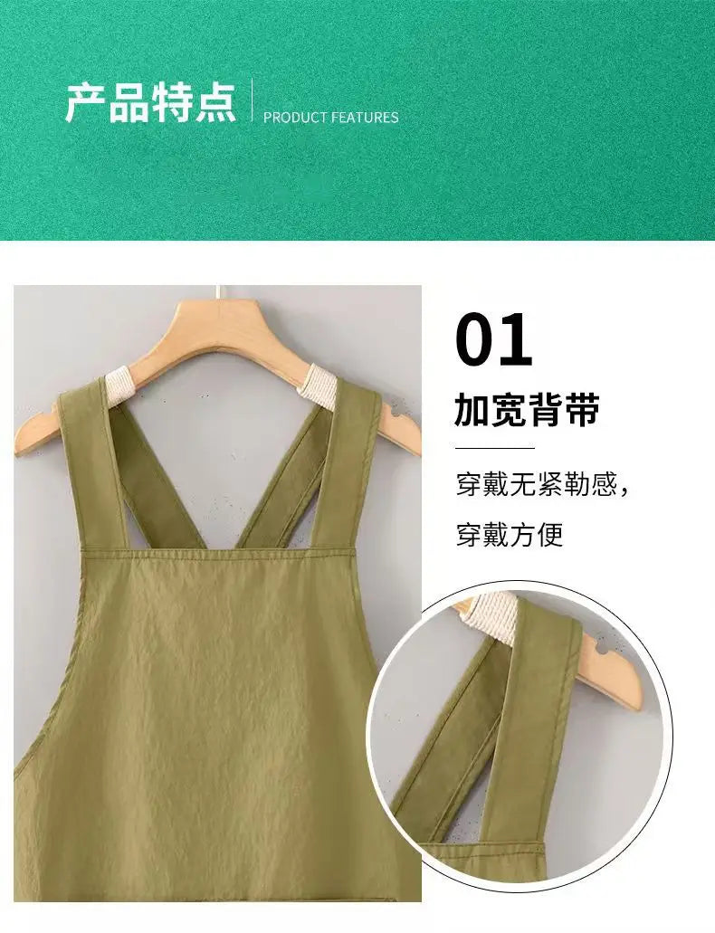New Korean Household Kitchen Adult Waist Apron Waterproof Oil Resistant Cooking Chef Workwear for Catering Waiter Work Clothes