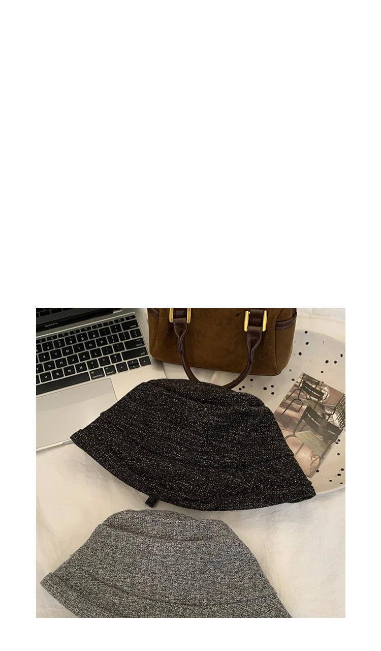 Fashionable Bow-Tie Bucket Hat For Women Which Makes Your Face Look Smaller New Retro Versatile Hat For Autumn And Winter