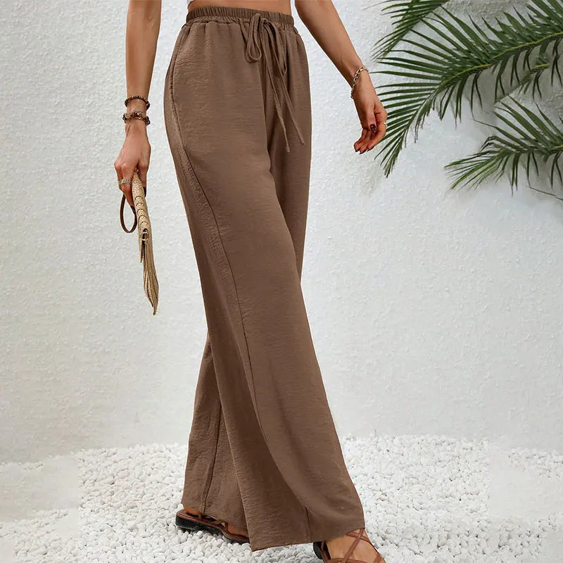 Women Trousers Summer New Fashion Streetwear Basic Straight Casual Slim Striped Pants Lady Sexy Solid Simple Versatile Trousers